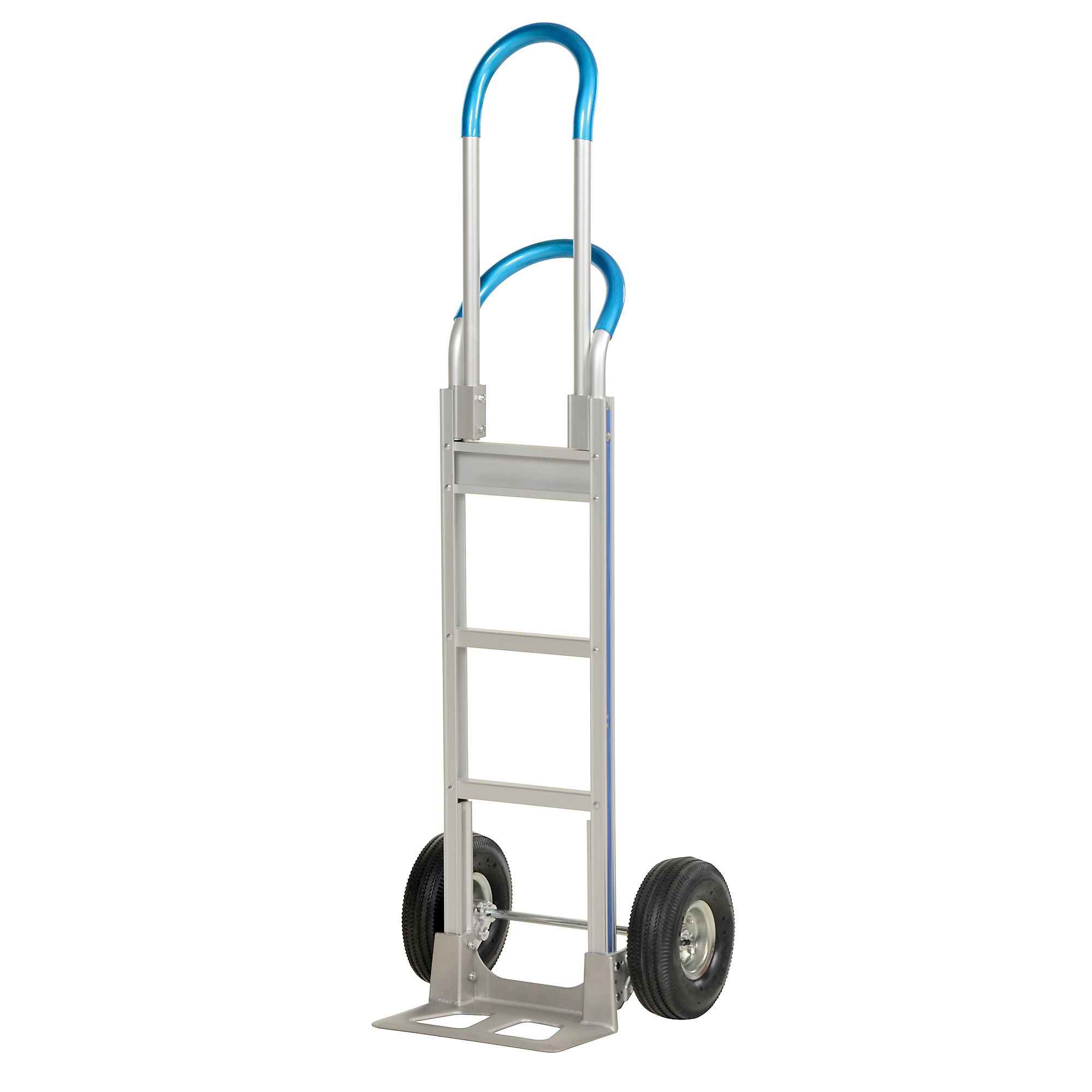 Vestil Aluminum Double Loop Hand Truck - 62.813in. Height, 500-Lb. Capacity, Pneumatic Tires, Model# ALUM-LOOP-H